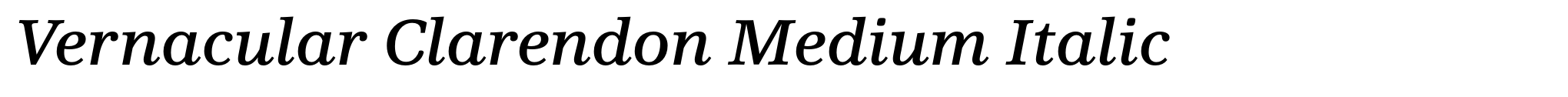 Vernacular Clarendon Medium Italic image